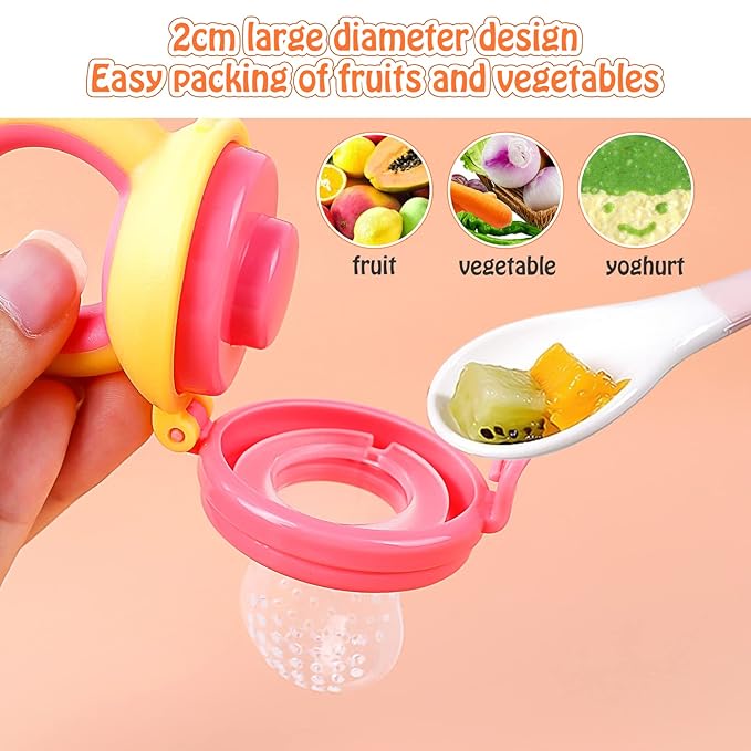Baby Solids/Frozen Fruit Feeder Pacifier, Infant Teether Toy 4M+ 2-Pack (Mickey