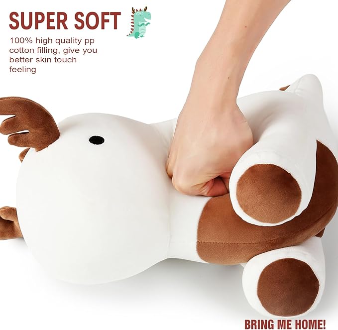 Ditucu Cute Dinosaur Stuffed Animals Toys Wear Antler Plush Dolls 12 inch