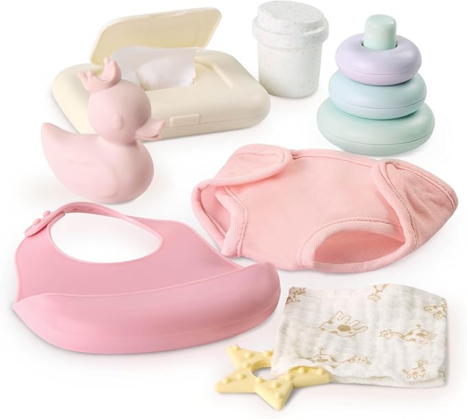 LullaBaby 14-inch Realistic Baby Doll Diaper & Care Accessories Bundle 2 Years