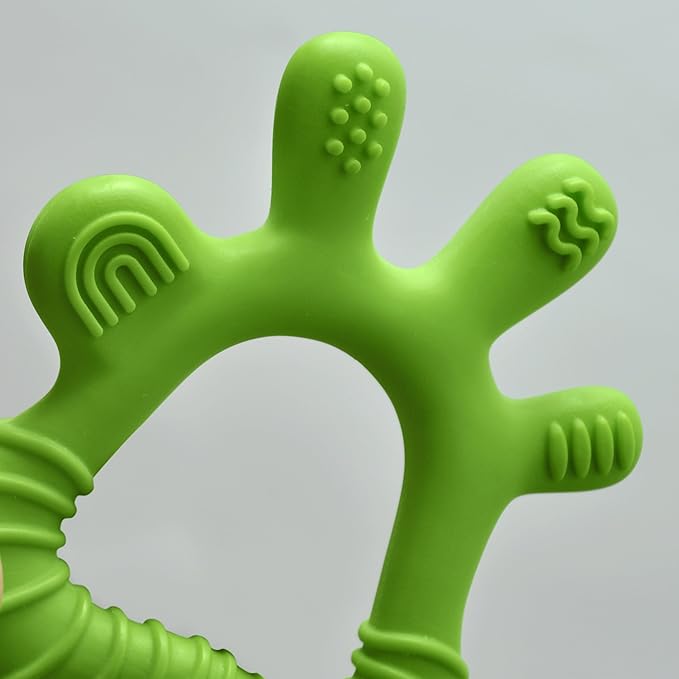 green sprouts Front & Side Teether made from Silicone | Soothes & massages baby's front & side gums & teeth