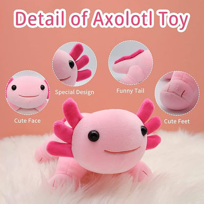 Kawaii Axolotl Plush Toy 10.5'' Soft Stuffed Animal Pillow Doll
