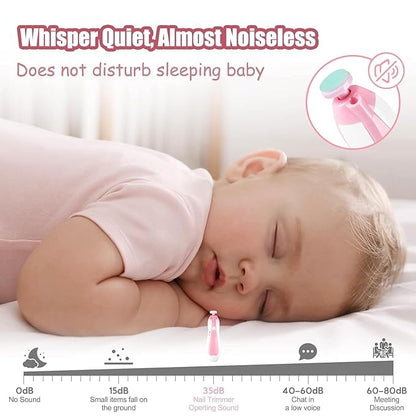 Baby Grooming Kit, Infant Safety Care Set with Hair Brush Comb Nail Clipper Nasal Aspirator,Baby Essentials Kit for Newborn Girls Boys, Pink-24- in-1