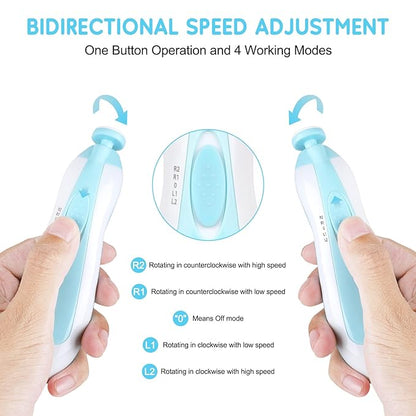 Baby Nail Trimmer Electric,Baby Nail Clippers 6 in 1 Baby