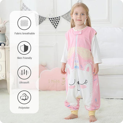 Baby Sleeping Sack Sleeveless, Toddler Sleeping Bag with Legs
