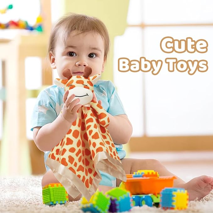 Pro Goleem Giraffe Loveys for Babies Soft Security Blanket Snuggle 16 Inch