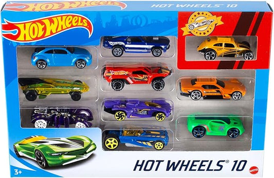 Hot Wheels Toy Cars & Trucks 10-Pack, Set of 10 1:64 Scale Vehicles