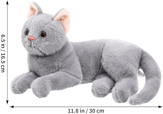 Gadpiparty Stuffed Cats Plush Cat Doll, Realistic Soft Plush Cat Toy for Adults 12 Inch)