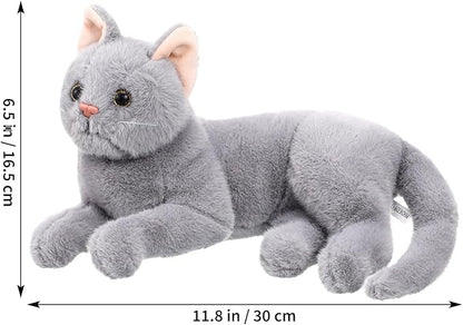 Gadpiparty Stuffed Cats Plush Cat Doll, Realistic Soft Plush Cat Toy for Adults 12 Inch)