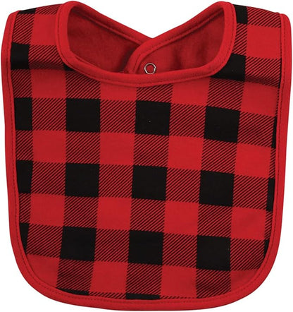 Hudson Baby Unisex BabyCotton Bib and Headband or Caps Set