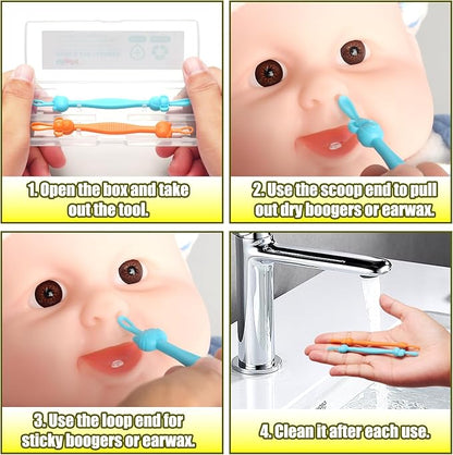 Baby Booger Tool, Dual-Ended Baby Nose and Ear Cleaner Earwax