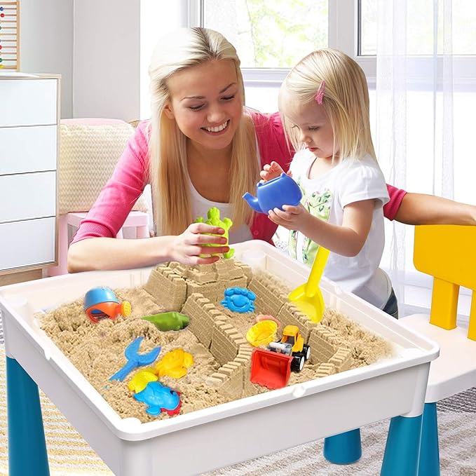 Kids Activity Table Toddlers Kids Table and Chair Set 152Pcs Large 3 4 5-10 Year