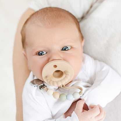 Ryan & Rose Cutie PAT Pacifier Teether (Bulb, Tan)