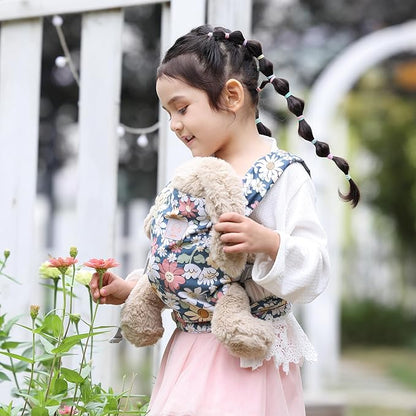 GAGAKU Baby Doll Carrier Kids Toy Baby Carrier Dolls Toy Baby Doll Sling Reborn Baby Doll Carrier with Adjustable Straps for Stuffed Animal Doll Accessories - Gray