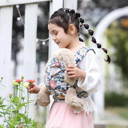 GAGAKU Baby Doll Carrier Kids Toy Baby Carrier Dolls Toy Baby Doll Sling Reborn Baby Doll Carrier with Adjustable Straps for Stuffed Animal Doll Accessories - Gray