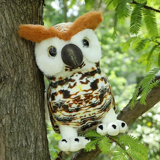 New Simulation Owl Plush Toy Cute Bird Animals Doll Baby D,20cm/ 7inch)