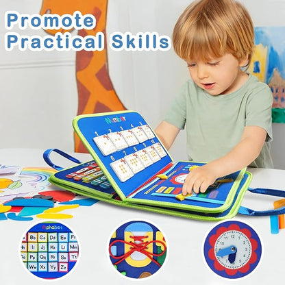 Hi-Tech Busy Board Toys, Busy Book for Toddlers 1-5 Year Old