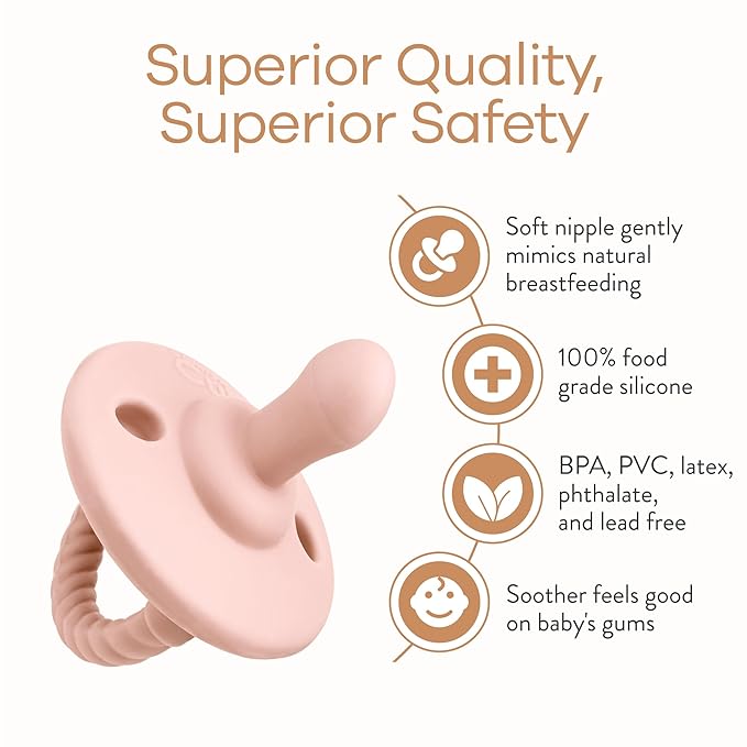 Pacifier Soother Baby 4 Pack of Pacifiers Newborn Teething 100% 0-18 Months