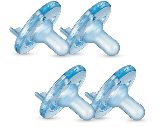 Philips AVENT Soothie Pacifier, Blue 0-3 Months, 4 Pack, SCF190/43