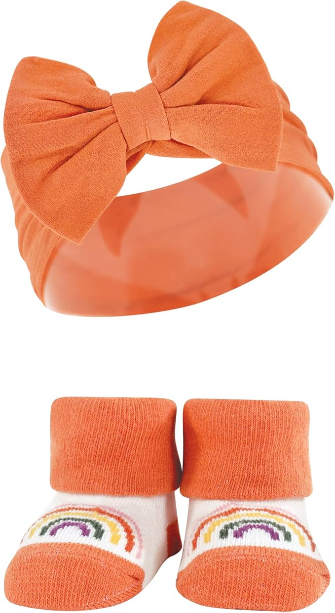 Hudson Baby Girl's Headband and Socks Giftset