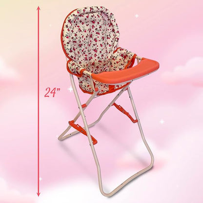 Baby Doll High Chair, Toy High Chair for Baby Doll 18 Inch 18 Inch
