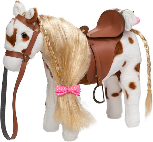 HollyHOME Appaloosa Horse Stuffed Animal Pretty Pony Plush Toy Pretend 11 inches