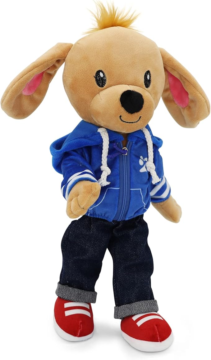 Playtime by Eimmie Plushible Rag Doll Dog - Soft Dolls for Baby Boy, Girls 14 Inch