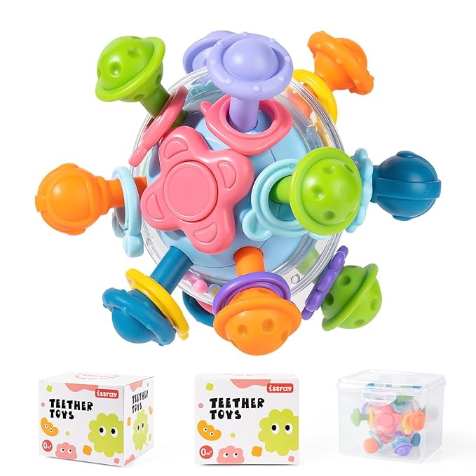Baby Montessori Sensory Toys, Food Grade Teething Toys for Babies 0 3 6 9 12 18 Months
