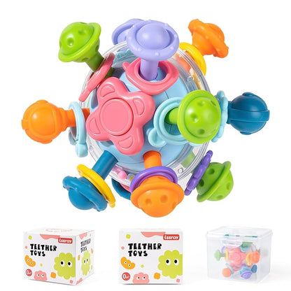 Baby Montessori Sensory Toys, Food Grade Teething Toys for Babies 0 3 6 9 12 18 Months