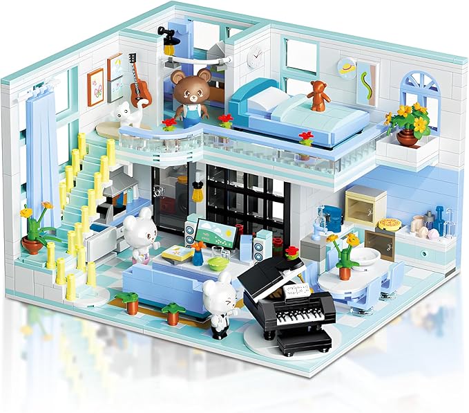 Friends House Building Block Set, Bear Room Small Brick Model 8+ 1165