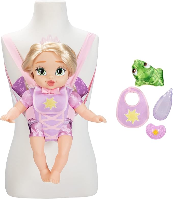 Disney Princess Rapunzel Baby Doll Deluxe with Tiara, Carrier