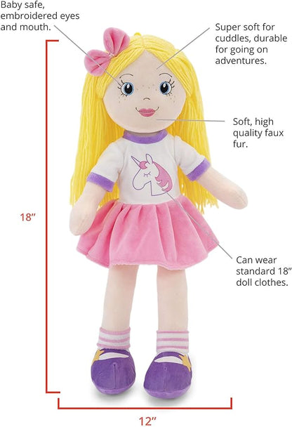 Soft Plush Baby Doll - 18 Inch Rag Dolls for Girls and Boys, Infants & Babies 1 Year
