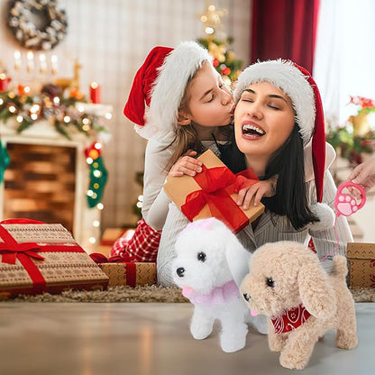 Interactive Walking Plush Puppy Toy Dog, Realistic Wagging Tail Robot Dog 3, 4, 5, 6+