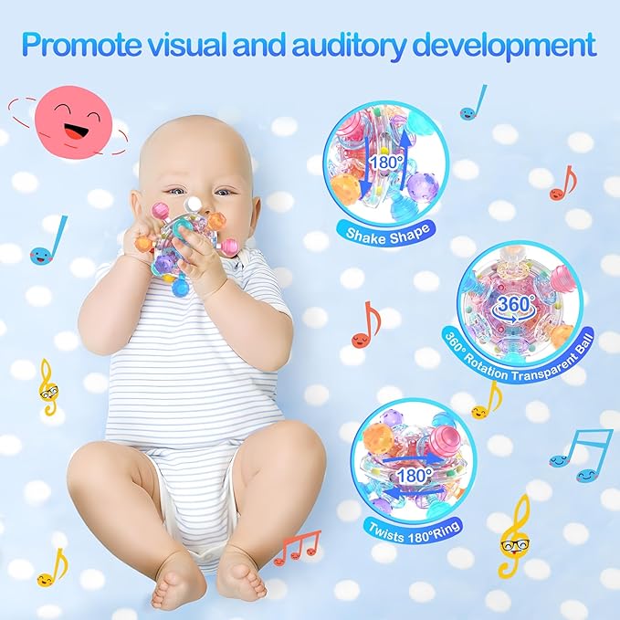 Baby Sensory Teething - Infant Teethers Montessori Toys for 0-6 6-12 Months