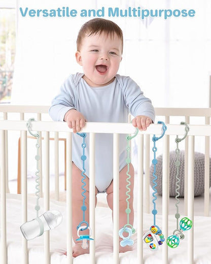 Toy Straps for Baby, boy-3pcs Adjustable Toy Holder for Stroller Accessories (boy-3 Pack)