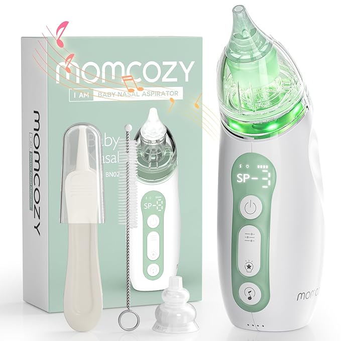 Momcozy Baby Nasal Aspirator, 3 Suction Levels Electric Nasal Aspirator for Baby