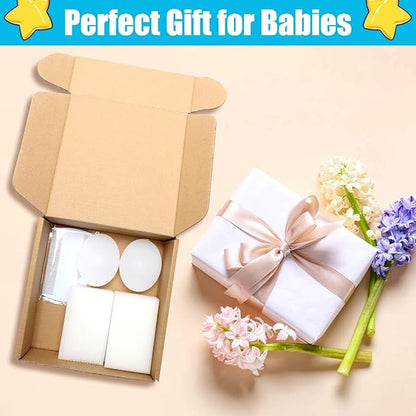 Cradle Cap Brush for Babies, 5Pcs Cradle Cap Treatment Set with Soft Bristle Brushes Silicone Scrubber Fine-Tooth Comb for Newborn Bathing Essentials Baby Brush and Comb Set (White)
