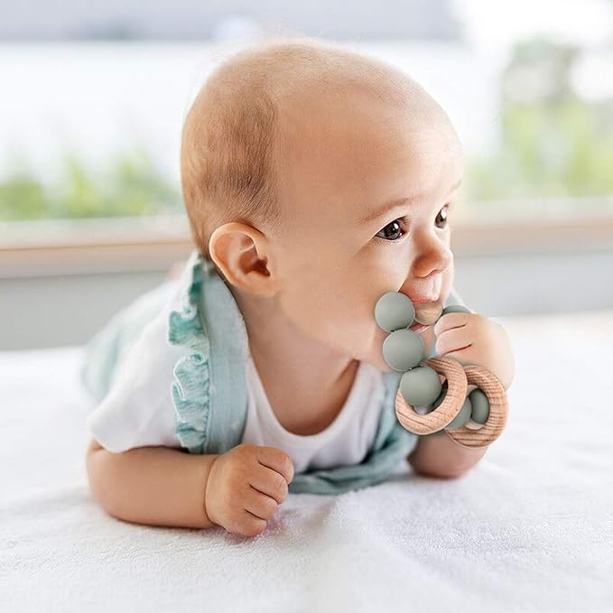 Socub Baby Teething Toy, Organic Baby Teething Ring 3+ Months,