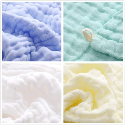 MUKIN Baby Washcloths - Natural Cotton Baby Wipes 10 Pack 12x12 inches