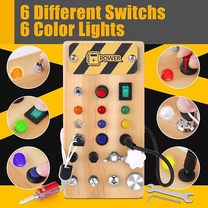 Screwdriver Tool Set Busy Board, Toddler Wooden Sensory Toys Montessori 3+ Year 3-6 Year