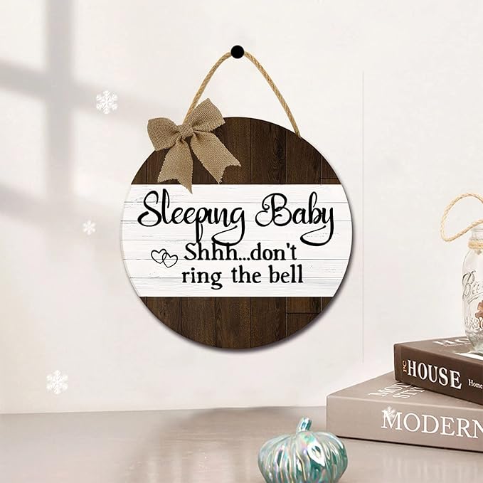 Shhh... Baby Sleeping Sign for Front door Baby Room Door