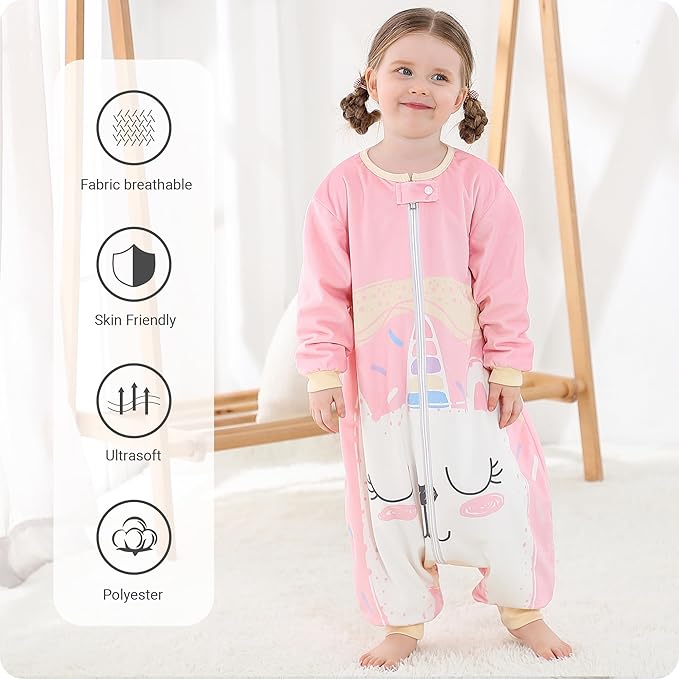 Baby Sleeping Sack Sleeveless, Toddler Sleeping Bag with Legs