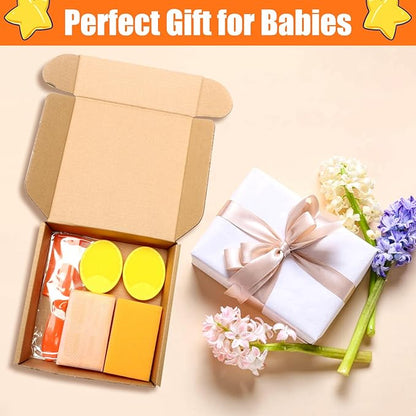 Cradle Cap Brush for Babies, 5Pcs Cradle Cap Treatment Set with Soft Bristle Brushes Silicone Scrubber Long Comb for Newborn Bathing Essentials Baby Brush and Comb Set (Orange)