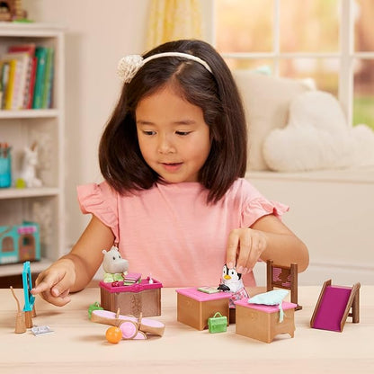 Lil Woodzeez – Classroom & Playground Playset 2 Doll 3 Years