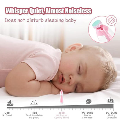 Baby Nail Trimmer Electric,Baby Nail Clippers 6 in 1 Baby