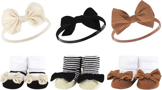 Hudson Baby Girl's Headband and Socks Giftset