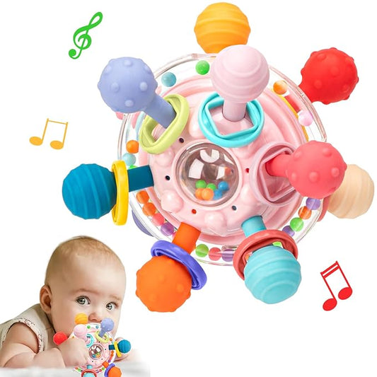 TOHIBEE Baby Montessori Sensory Toys for 0-6 6-12 Months, Food Grade Teething Toys for Babies 0 3 6 9 12 18 Months 1 2