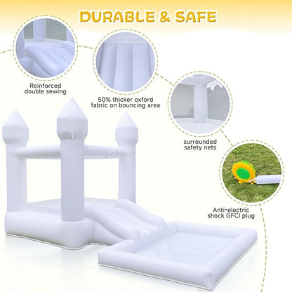 Inflatable Water Slide Bounce House for Kids Inflator Included, Blow