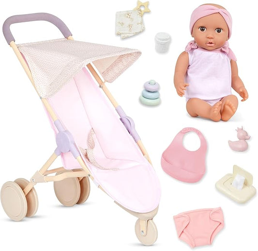LullaBaby 14-inch Realistic Baby Doll Diaper & Care Accessories Bundle 2 Years