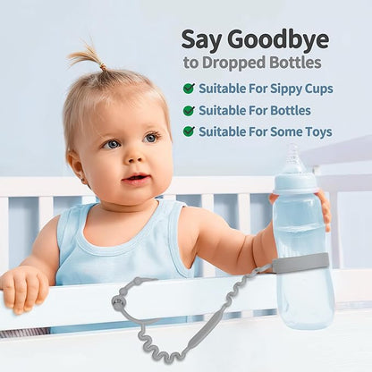 Toy Straps, Pacifier Holder Clip with Self-Adjusting Bayonet Chairs(Blue-3ps)
