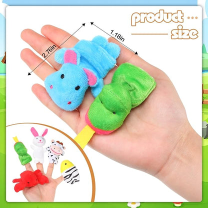 100 Pcs Animal Finger Puppets 29 Small Soft Velvet Dolls